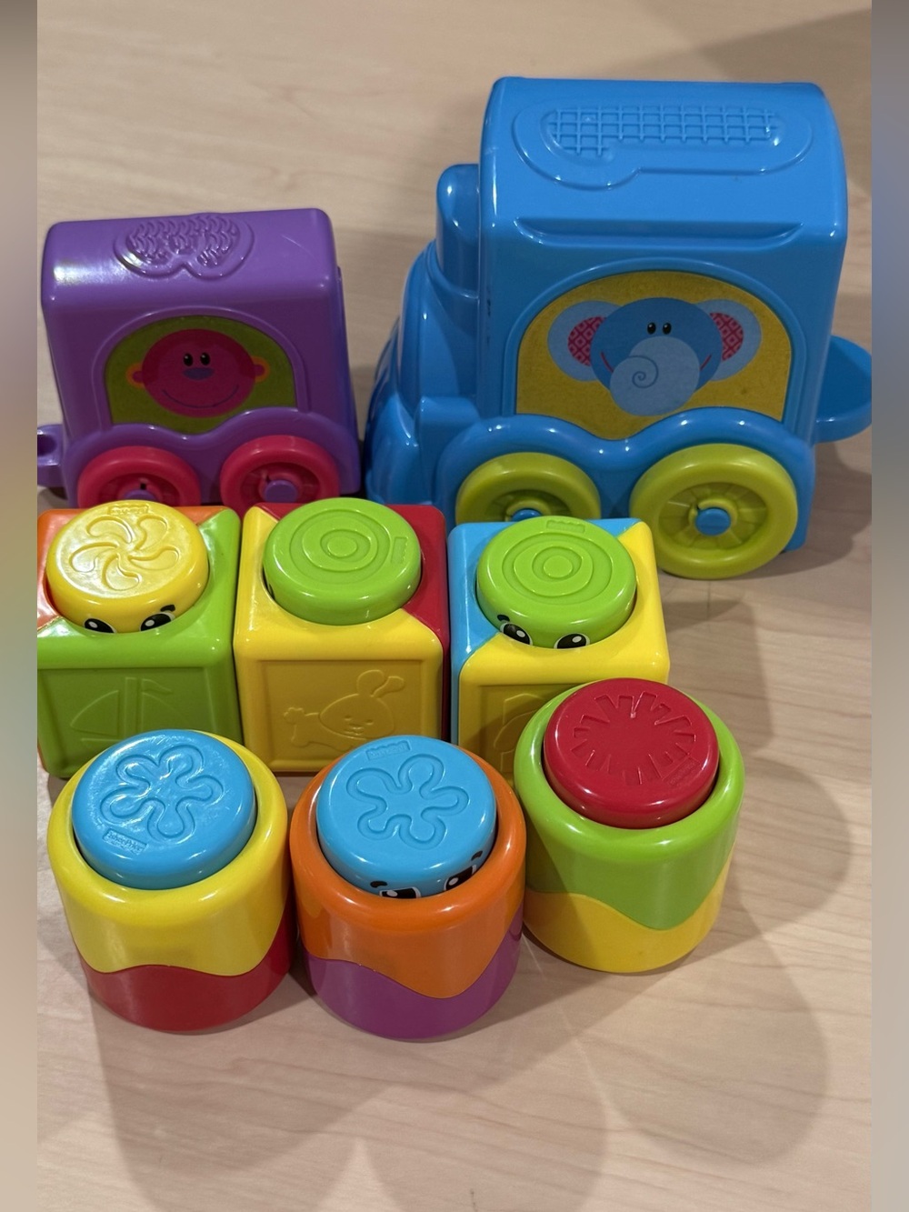 Colorful Stacking Train Toy Set and blocks for kids